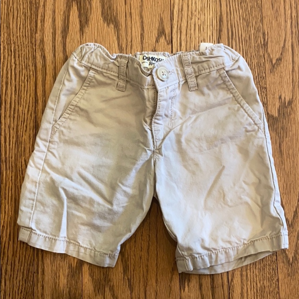 Elastic adjustable waist khaki shorts toddler